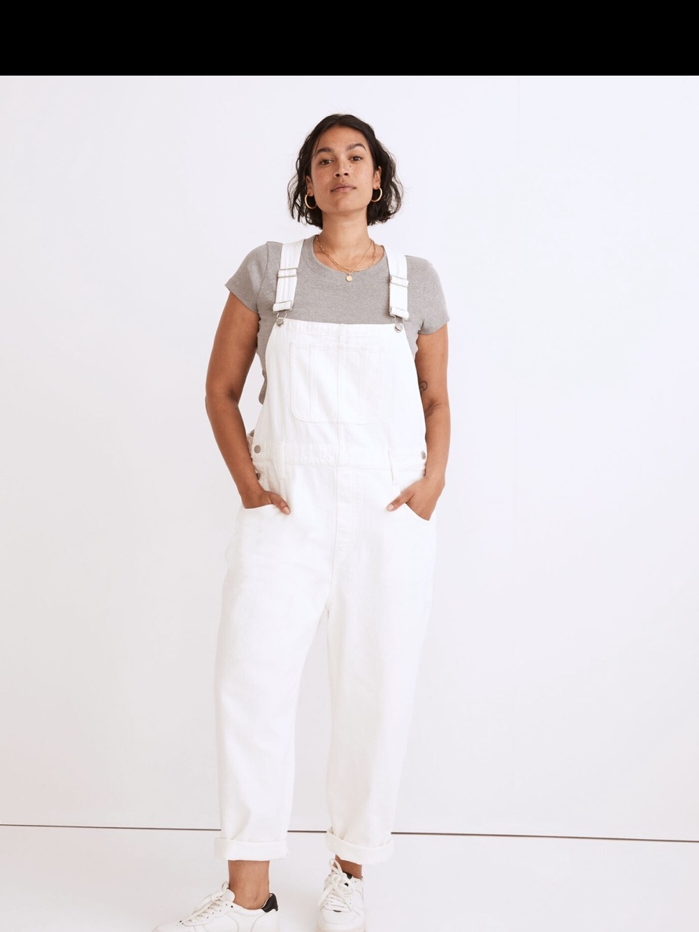 Madewell Straight-Leg Overalls in White